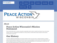 Tablet Screenshot of peaceactionwi.org
